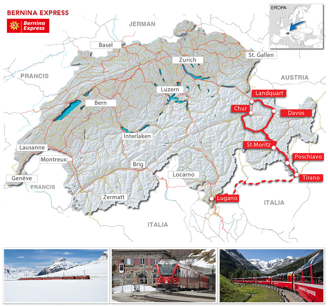 Map Bernina Express
