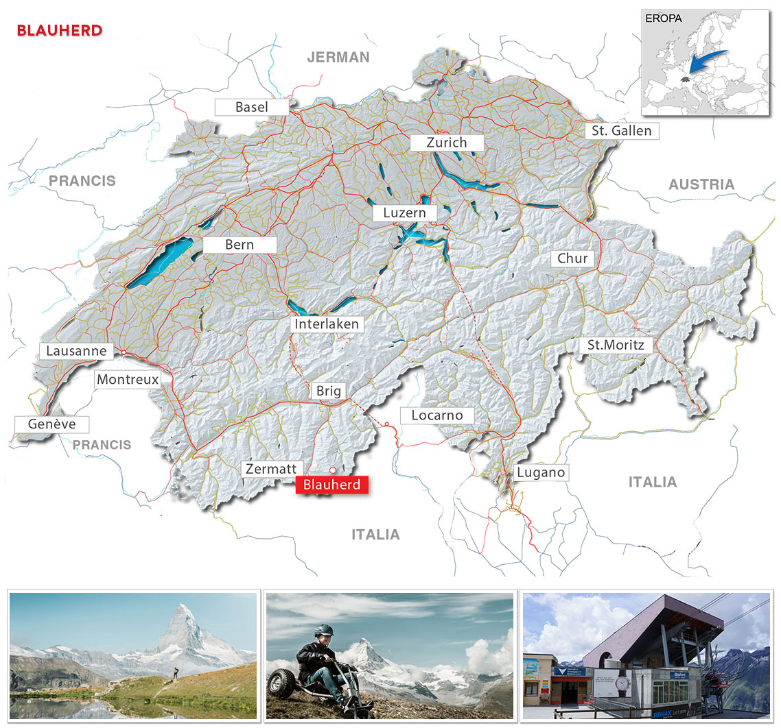 Map Blauherd, Zermatt
