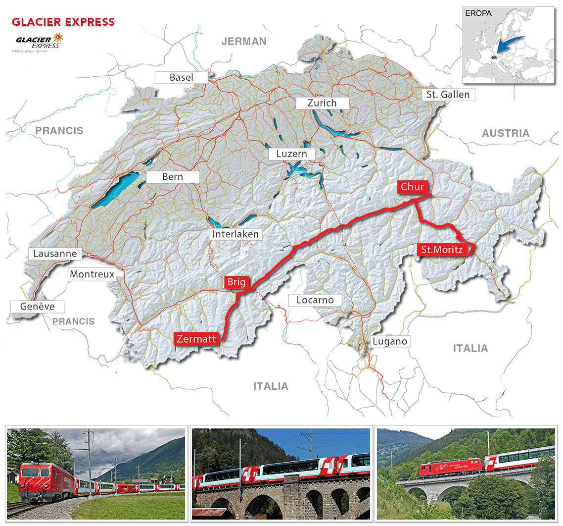 Map Glacier Express