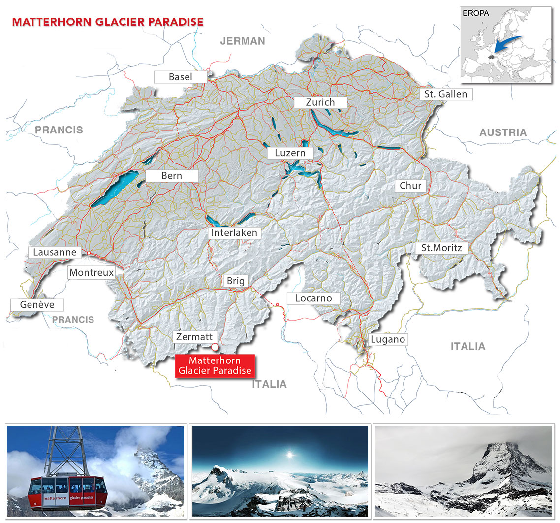 Map Matterhorn Glacier Paradise